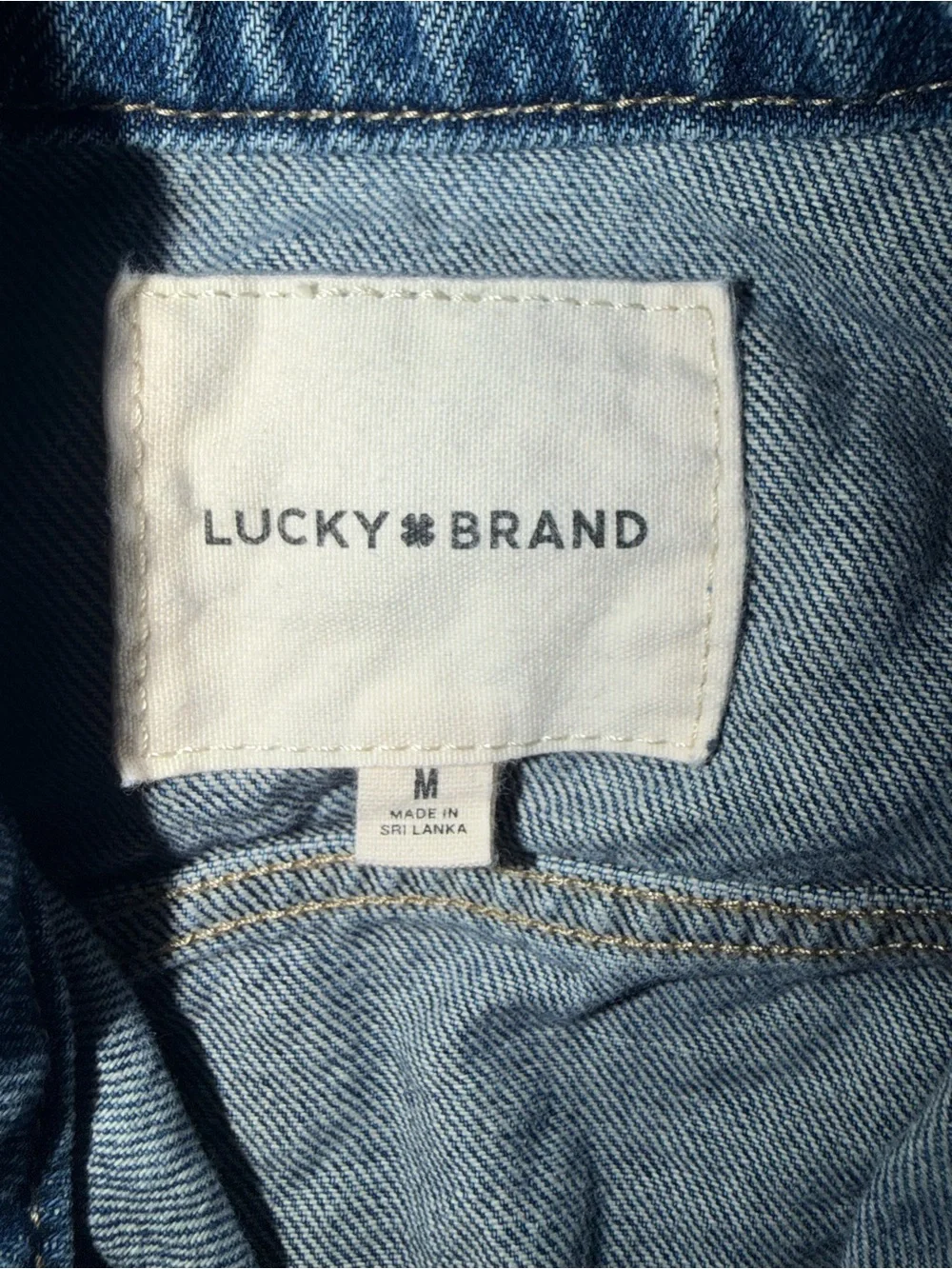 Lucky Brand Denim Jacket with Star Embellishments - Blue